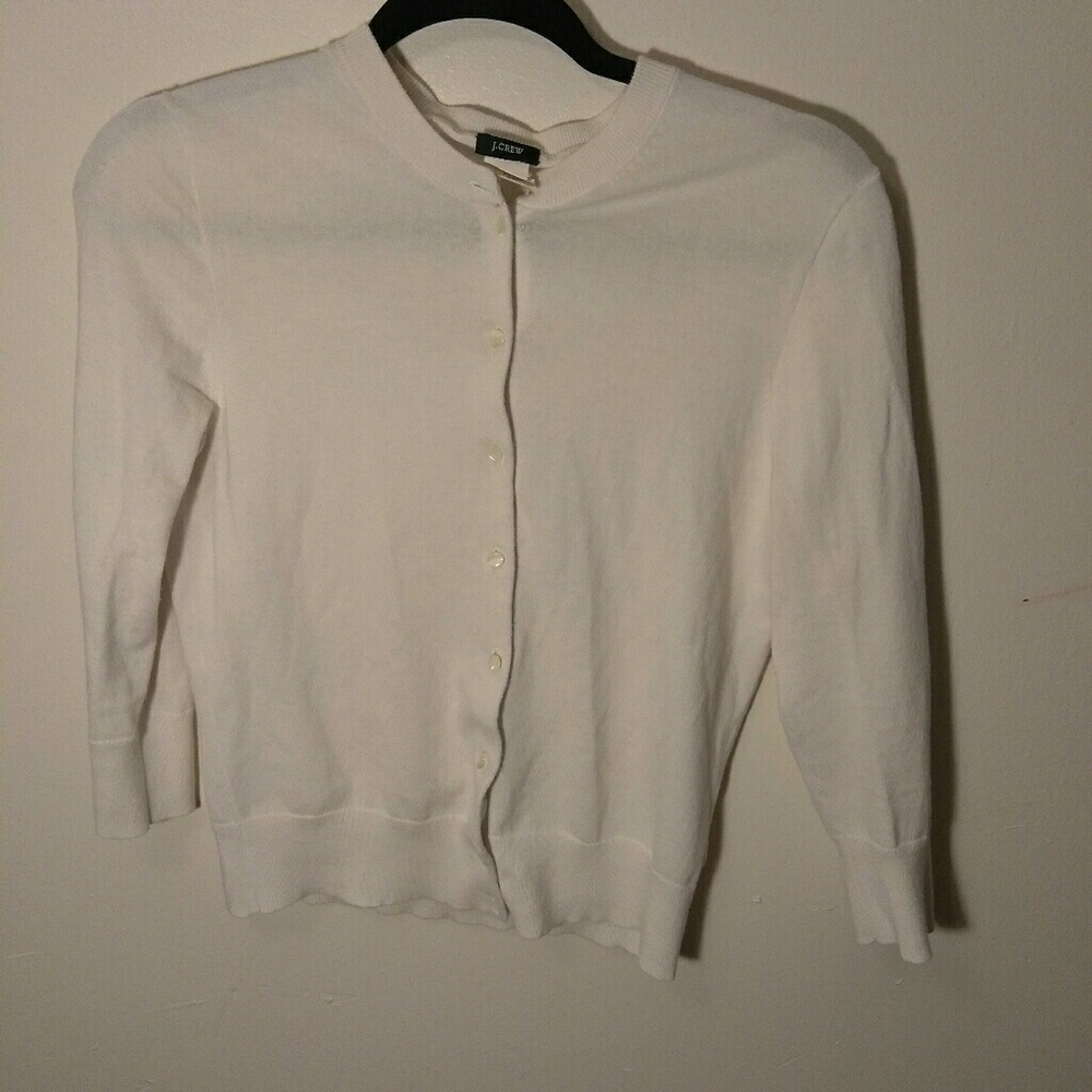 Two J. Crew cardigans. (Black and white)